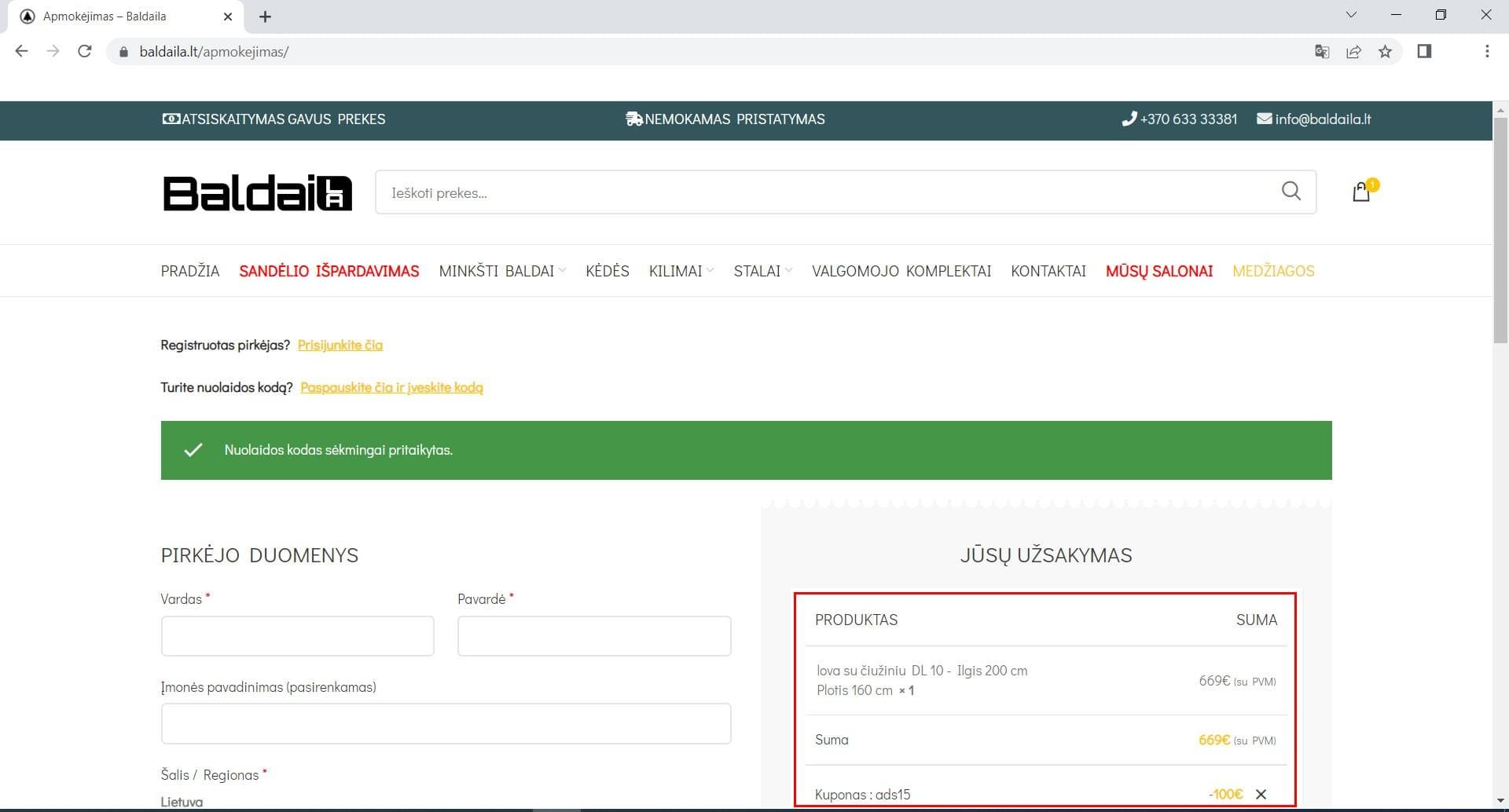 ADS instrukcija