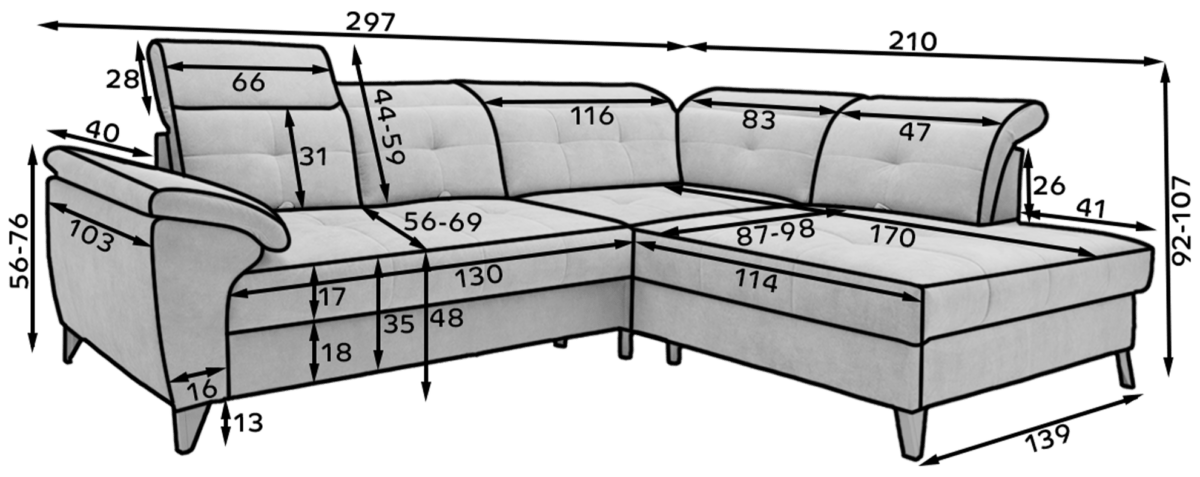 CO-INF-LT-04AU_main - Ilgis:297cm, Plotis:210cm, Aukštis:107cm - Image 11