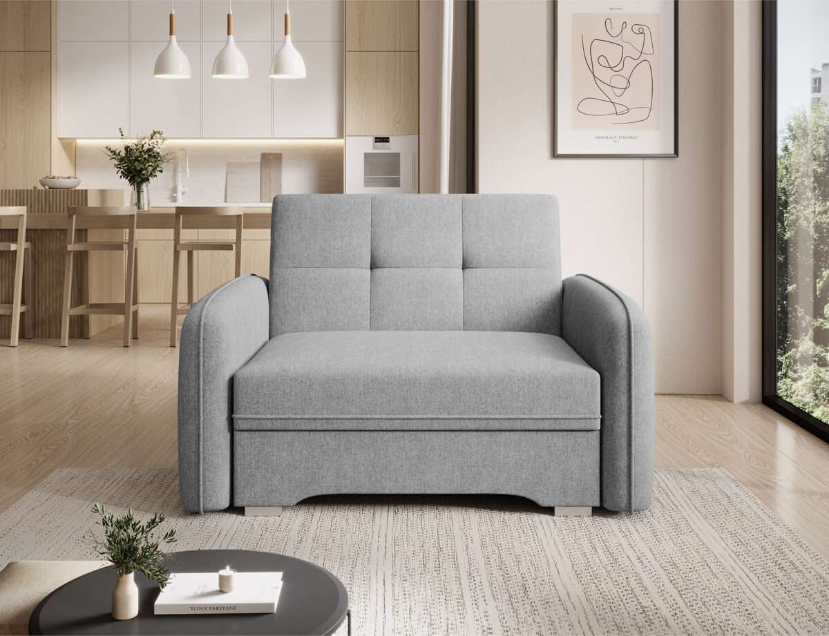 Fotelis su miegama dalimi ELT 3 Gylis 102 cm Plotis 109 cm Aukštis:84 cm SPALVŲ PASIRINKIMAS - Image 2
