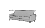 Sel_01_BW_main - Ilgis:216cm, Plotis:104cm, Aukštis:93cm - Image 3