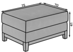 SelP_01_BW_main - Ilgis:100cm, Plotis:70cm, Aukštis:41cm - Image 2