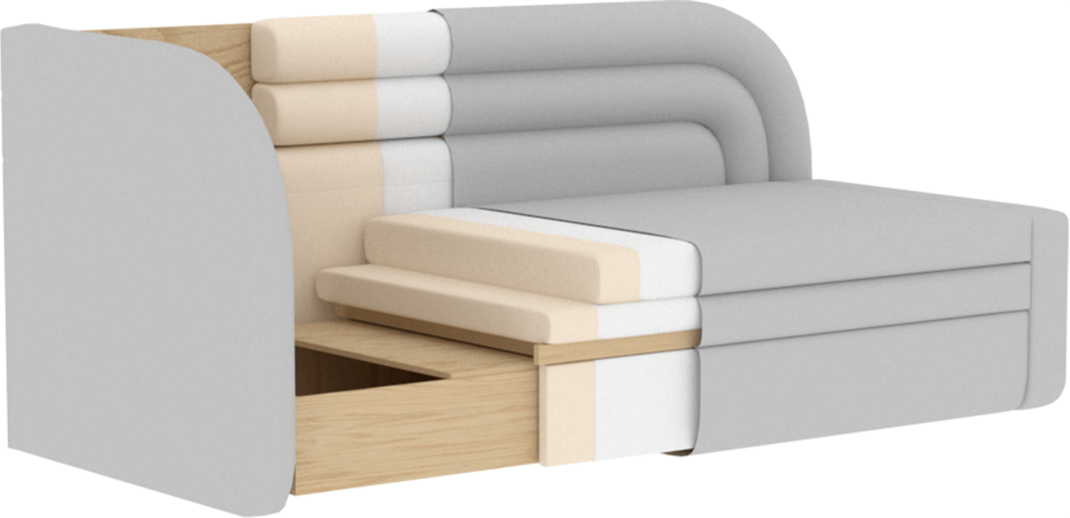 Sofa-lova ELT-3 Tachta Ilgis 223 cm Plotis 86 cm, Aukštis:80cm spalvų pasirinkimas ir pusės pasirinkimas. - Image 12
