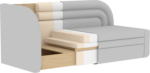Sofa-lova ELT-3 Tachta Ilgis 223 cm Plotis 86 cm, Aukštis:80cm spalvų pasirinkimas ir pusės pasirinkimas. - Image 12
