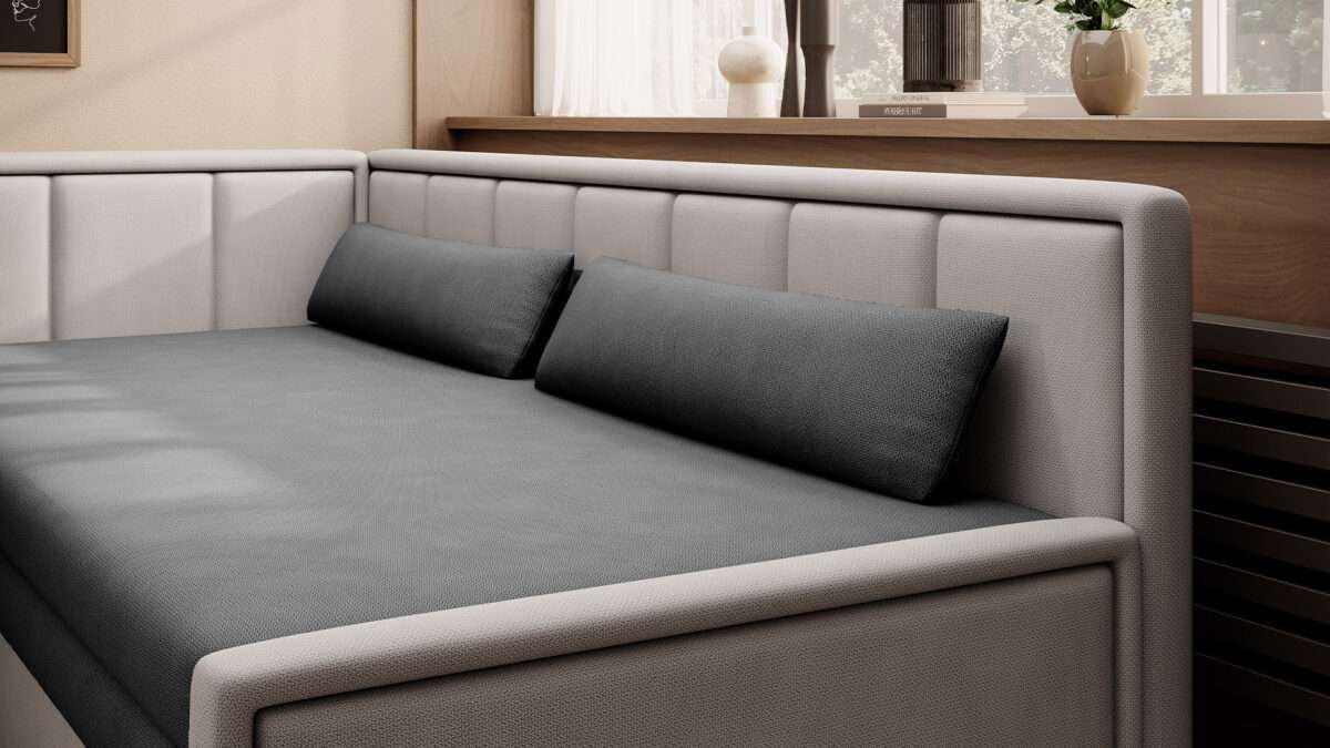 Sofa-lova ELT- 4 Tachta Ilgis 214 cm Plotis 82 cm Aukštis:77cm Išmatavimų, spalvų pasirinkimas ir pusės pasirinkimas - Image 7