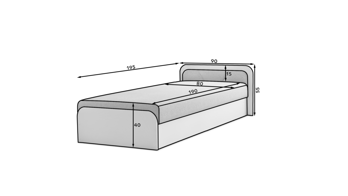 BE-PA-LT-GR-04AL_main - Ilgis:90cm, Plotis:195cm, Aukštis:55cm - Image 6