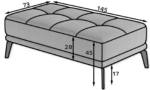TorP_01_main - Ilgis:145cm, Plotis:73cm, Aukštis:45cm - Image 2