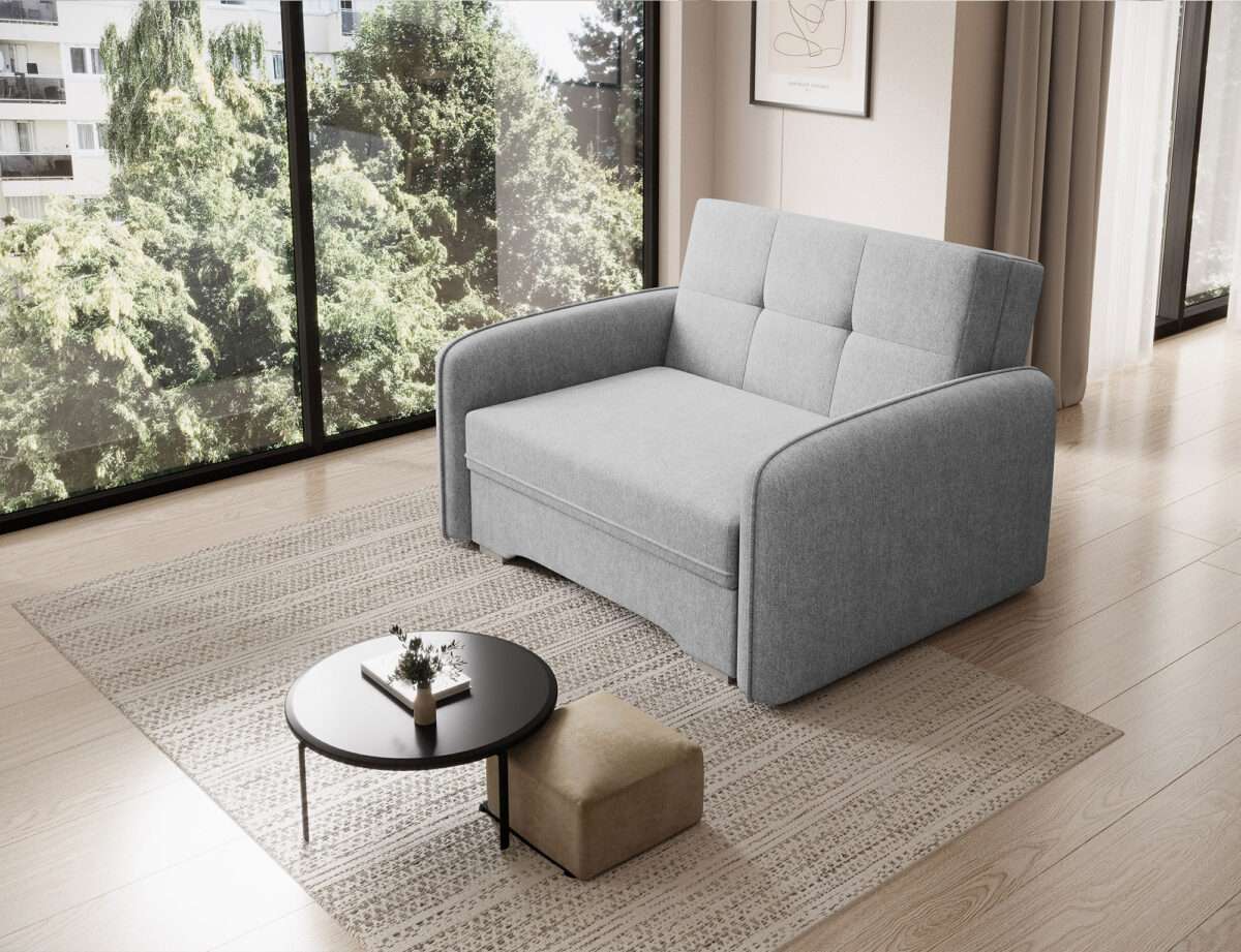 Fotelis su miegama dalimi ELT 3 Gylis 102 cm Plotis 109 cm Aukštis:84 cm SPALVŲ PASIRINKIMAS - Image 4