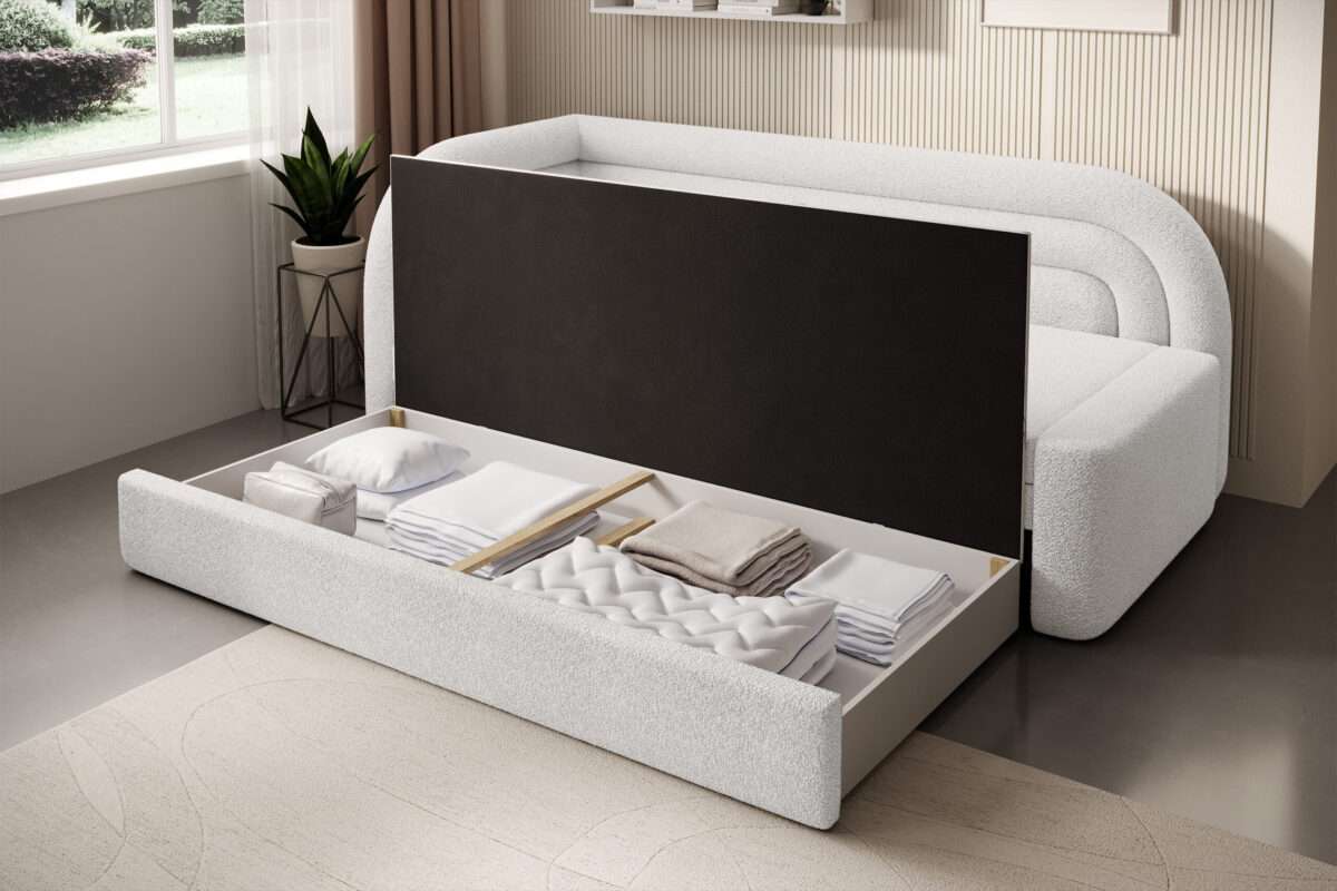 Sofa-lova ELT-3 Tachta Ilgis 223 cm Plotis 86 cm, Aukštis:80cm spalvų pasirinkimas ir pusės pasirinkimas. - Image 6