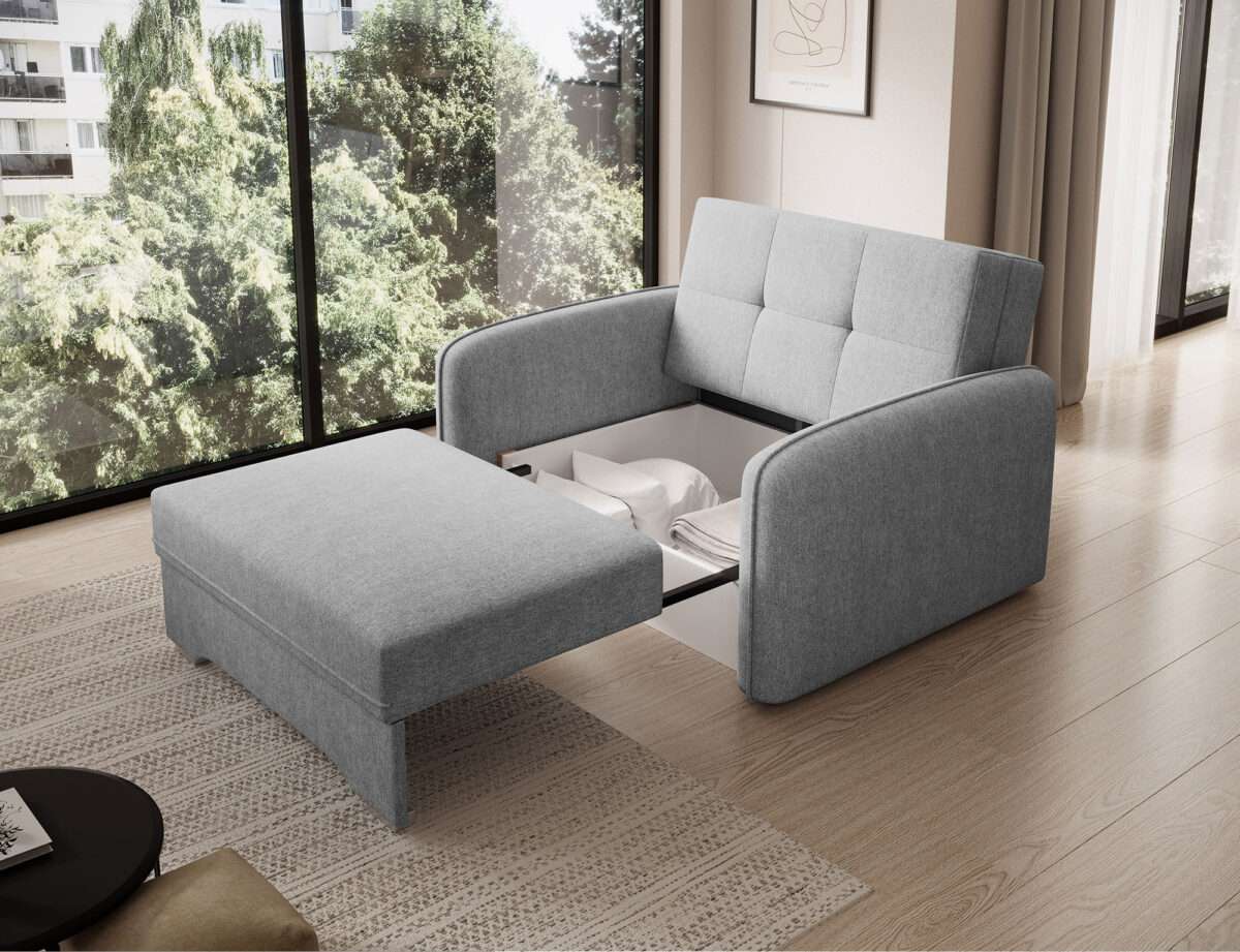 Fotelis su miegama dalimi ELT 3 Gylis 102 cm Plotis 109 cm Aukštis:84 cm SPALVŲ PASIRINKIMAS - Image 6