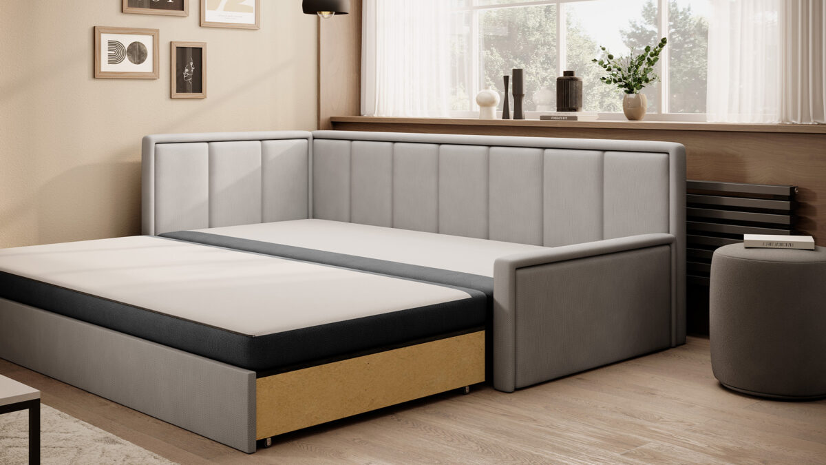 Sofa-lova ELT- 4 Tachta Ilgis 214 cm Plotis 82 cm Aukštis:77cm Išmatavimų, spalvų pasirinkimas ir pusės pasirinkimas - Image 3