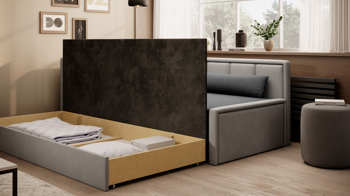 Sofa-lova ELT- 4 Tachta Ilgis 214 cm Plotis 82 cm Aukštis:77cm Išmatavimų, spalvų pasirinkimas ir pusės pasirinkimas - Image 4