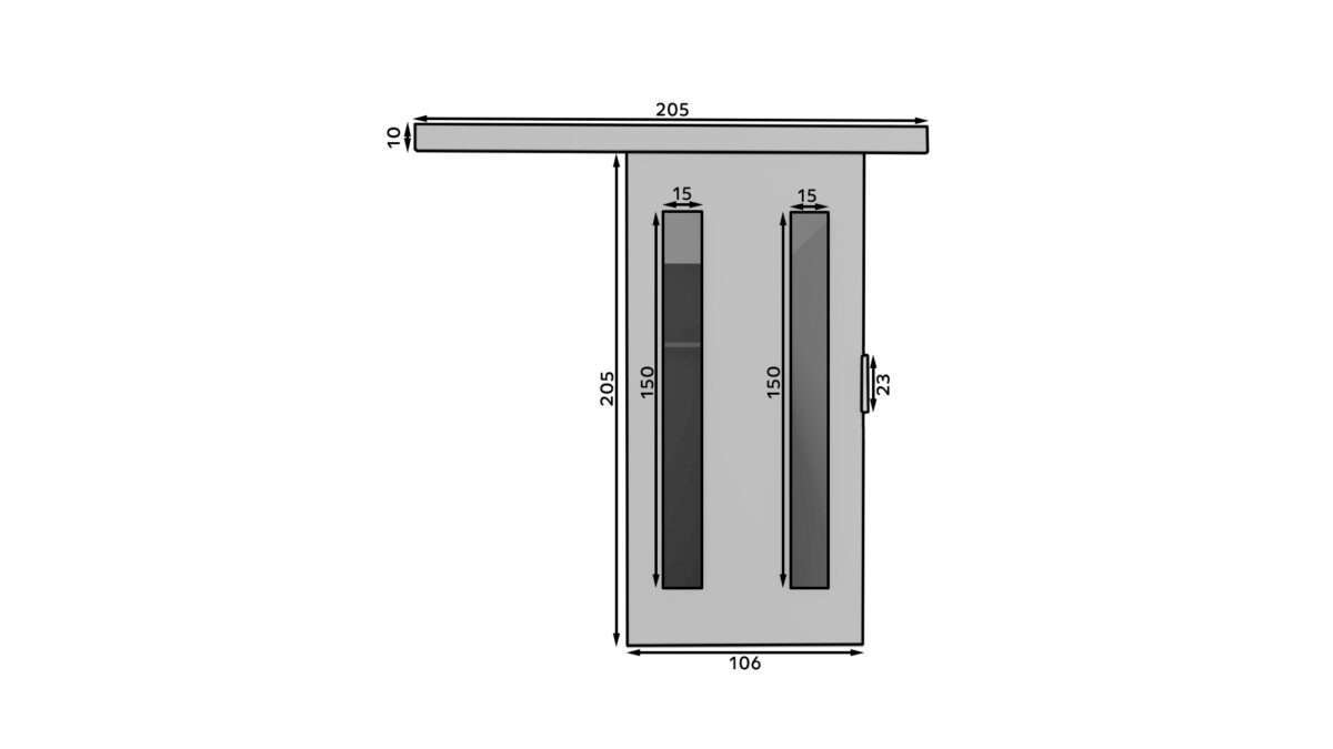 SD-HER-W-106 -  Plotis:106cm, Aukštis:205cm - Image 3
