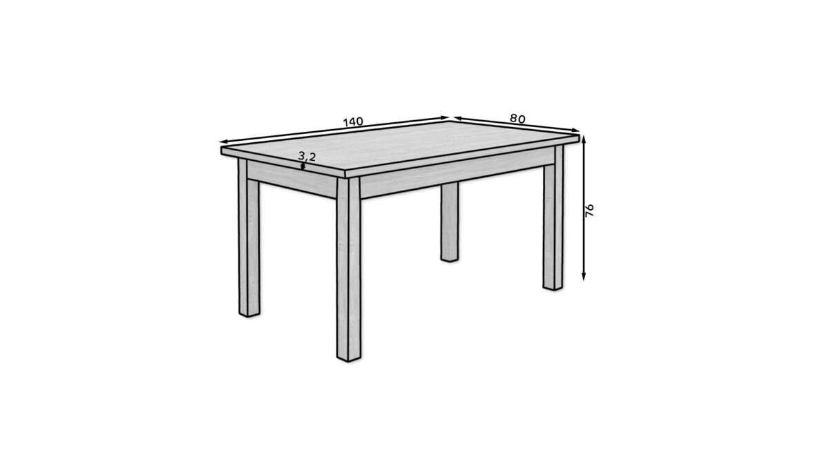 TA-ROD-80-S - Ilgis:140cm, Plotis:80cm, Aukštis:75cm - Image 3