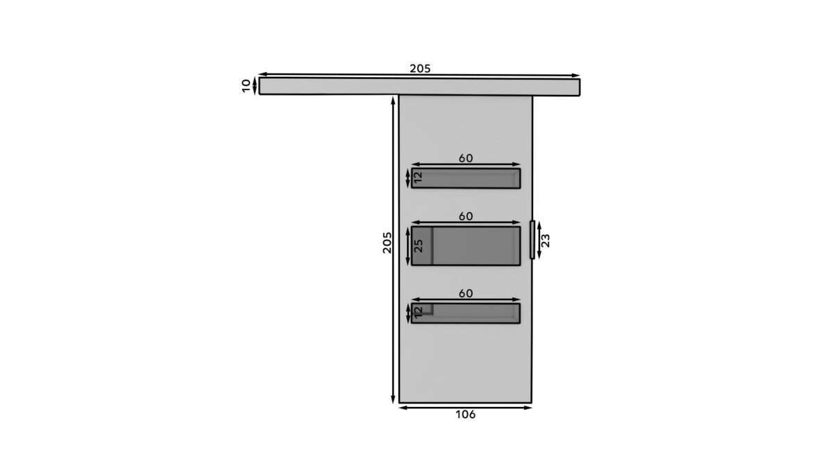 SD-DES-G-106 -  Plotis:106cm, Aukštis:205cm - Image 3
