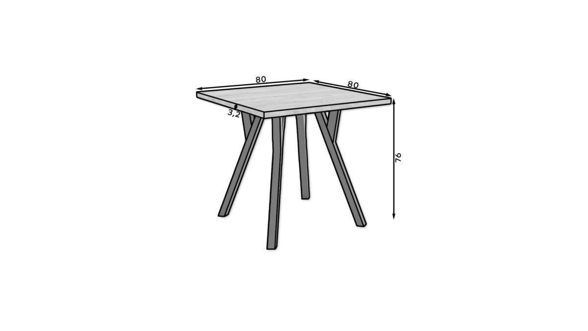 TA-ROD-83-S - Ilgis:80cm, Plotis:80cm, Aukštis:76cm - Image 3