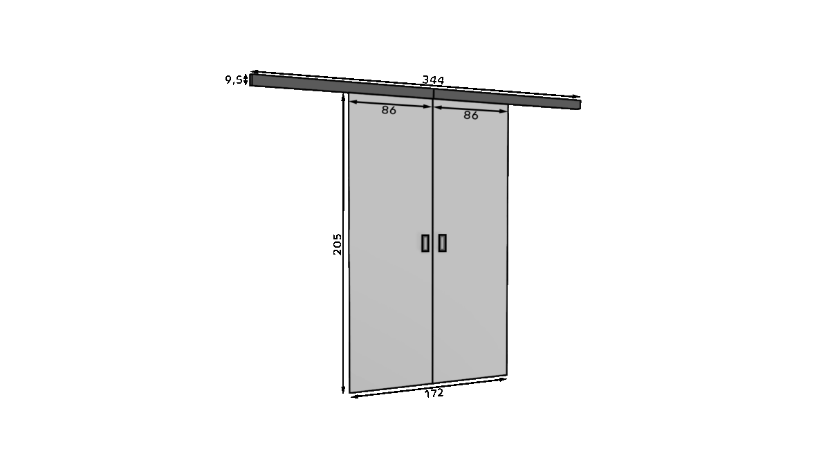 ADRK-SD-Top-160-S -  Plotis:166cm, Aukštis:205cm - Image 3