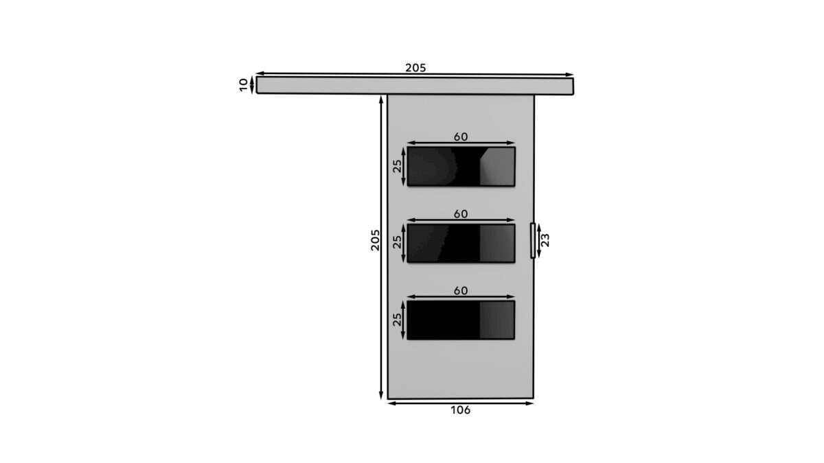 SD-ARE-G-106 -  Plotis:106cm, Aukštis:205cm - Image 3