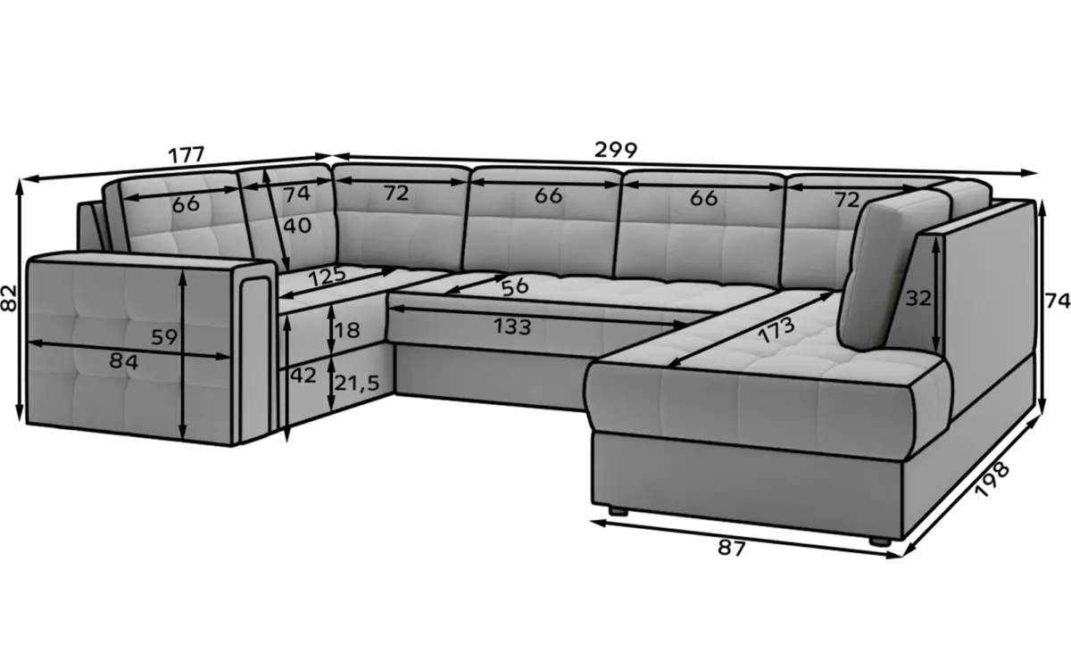 CO-BLEW-RT-04SO_main - Ilgis:299cm, Plotis:198cm, Aukštis:82cm - Image 10