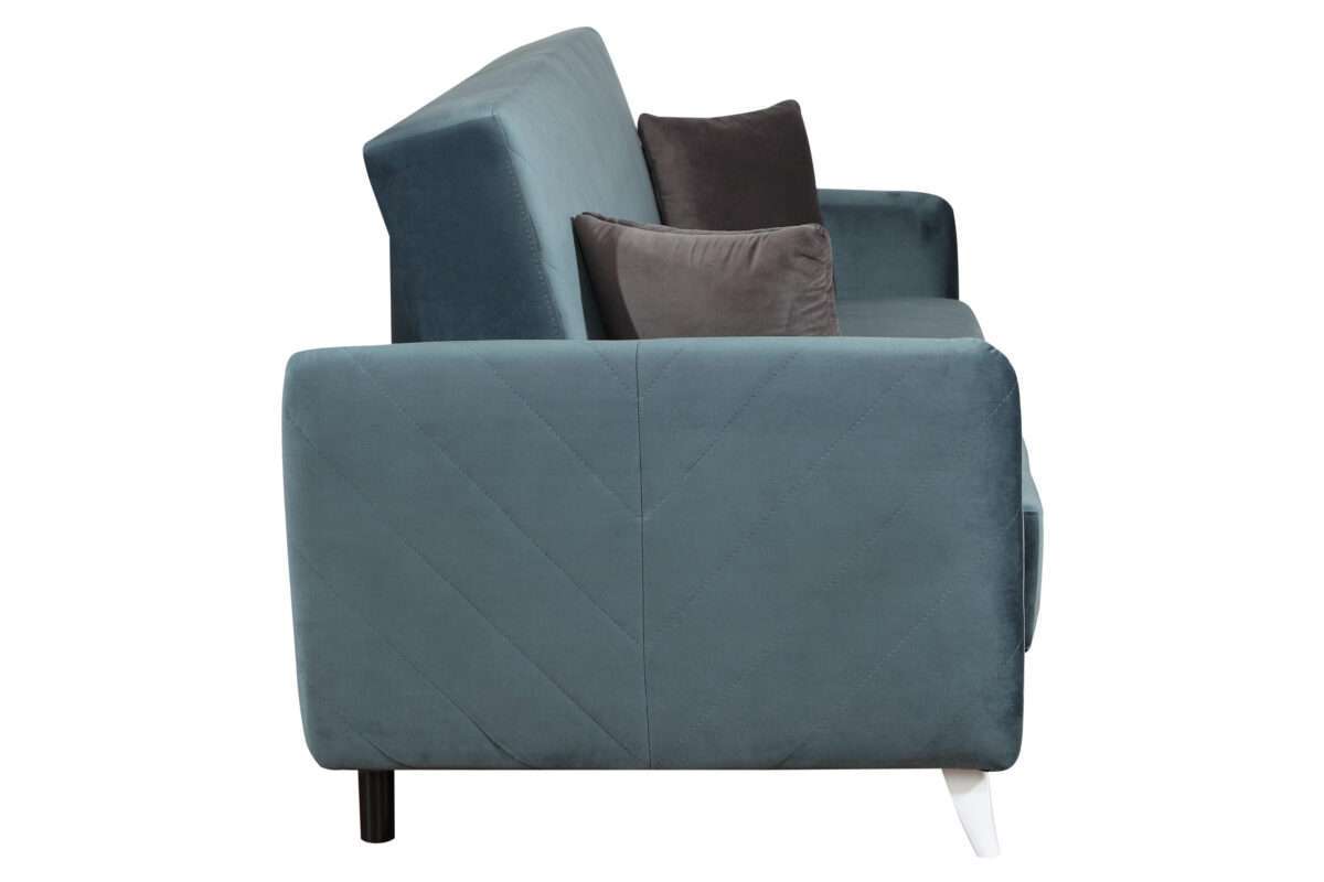 Sofa-lova MB 17 Ilgis 210 cm. Plotis 100 cm. Miegamosios dalies ilgis 190 cm Plotis 120 cm. spalvų pasirinkimas - Image 8
