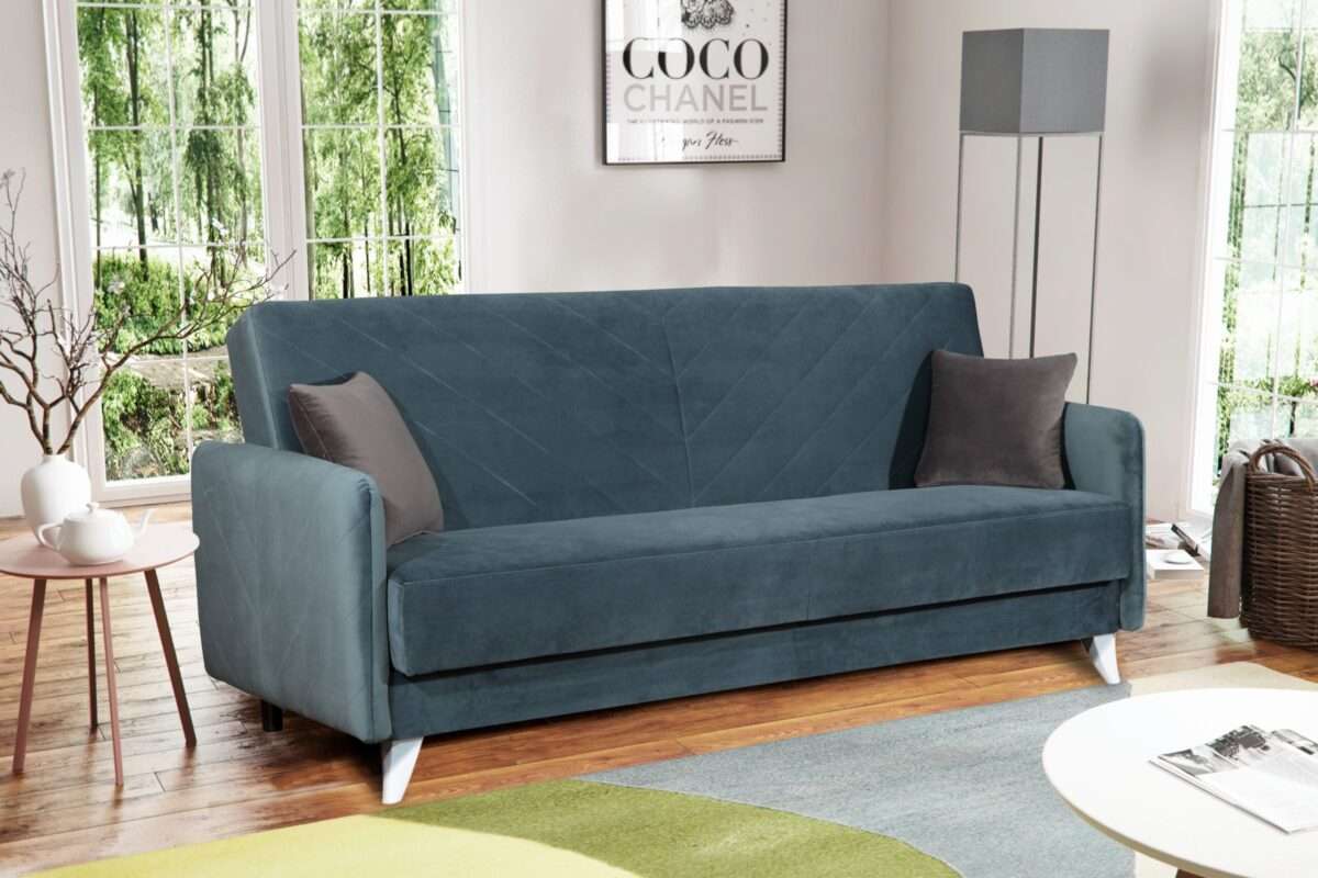 Sofa-lova MB 17 Ilgis 210 cm. Plotis 100 cm. Miegamosios dalies ilgis 190 cm Plotis 120 cm. spalvų pasirinkimas - Image 10