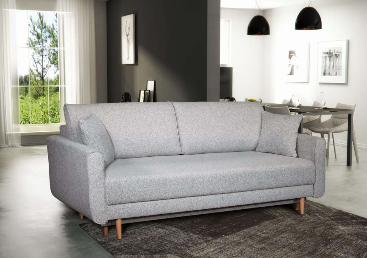 Sofa-lova MB 28 Ilgis 215 cm. Plotis 100 cm. Miegamosios dalies ilgis 190 cm Plotis 145 cm. spalvų pasirinkimas - Image 2