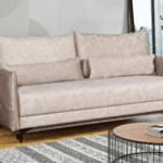 Sofa-lova MB 19 Ilgis 210 cm. Plotis 105 cm. Miegamosios dalies ilgis 190 cm Plotis 145 cm. spalvų pasirinkimas