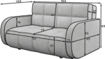 SO-DEV-40AU_main - Ilgis:154cm, Plotis:103cm, Aukštis:83cm - Image 10