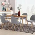 Valgomojo komplektas MOS K890-S891 - su 6 kėdėmis.  Stalo ilgis: 160 cm Plotis: 90 cm Prailginimas:+50 cm arba 140 cm Plotis: 80 cm Prailginimas:+40 cm